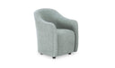 Drava Rolling Dining Chair Light Blue