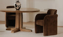 Mesto Rolling Dining Chair Dark Brown