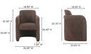 Mesto Rolling Dining Chair Dark Brown