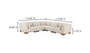 June Classic L-Shaped Modular Sectional Oatmeal