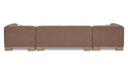June U Shaped Modular Sectional Dark Brown