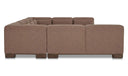 June U Shaped Modular Sectional Dark Brown