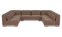 June U Shaped Modular Sectional Dark Brown