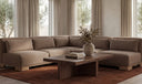 June Corner Modular Sectional Dark Brown