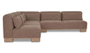 June Corner Modular Sectional Dark Brown