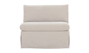 Fable Slipcover Dining Chair and Half Beige