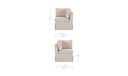 Fable Slipcover Dining Corner Chair Beige