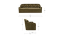 Rialto Sofa Dark Green Faux Mohair