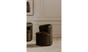 Dane Swivel Dining Chair Faux Green Mohair