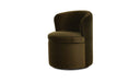 Dane Swivel Dining Chair Faux Green Mohair