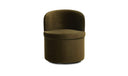 Dane Swivel Dining Chair Faux Green Mohair