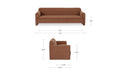 Leo Sofa Light Brown