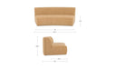 Naomi Concave Sofa Golden Yellow