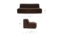 Naomi Convex Sofa Dark Brown