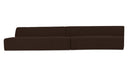 Naomi 2 Piece Wave Modular Sectional Dark Brown