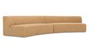 Naomi 2 Piece Concave Modular Sectional Golden Yellow