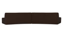 Naomi 2 Piece Convex Modular Sectional Dark Brown