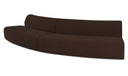 Naomi 2 Piece Convex Modular Sectional Dark Brown