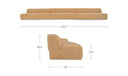 Naomi 3 Piece Wave Modular Sectional Golden Yellow