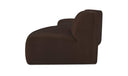 Naomi 3 Piece Wave Modular Sectional Dark Brown