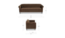 Harmony Sofa Dark Brown Faux Mohair