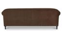 Harmony Sofa Dark Brown Faux Mohair