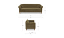 Harmony Sofa Dark Green Faux Mohair
