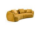 Oakland - Modern Mustard Fabric 4 Seat Sofa