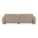 Odette - Modern Beige Fabric + White Burl Sofa