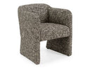 Oldford - Modern Beige + Black Fabric Dining Chair