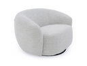 Omaha - Modern Swivel Off White Fabric Chair