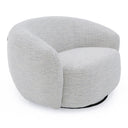 Omaha - Modern Swivel Off White Fabric Chair