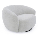 Omaha - Modern Swivel Off White Fabric Chair