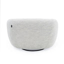 Omaha - Modern Swivel Off White Fabric Chair