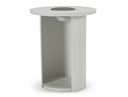 Onza - Outdoor White End Table w/ Solar Light