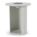 Onza - Outdoor White End Table w/ Solar Light