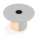 Onza - Outdoor White Medium End Table w/ Solar Light