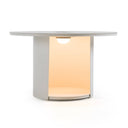 Onza - Outdoor White Medium End Table w/ Solar Light
