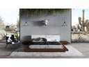 Matteo - Italian Modern Walnut & Fabric Bed