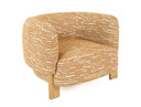 Optima - Mid-Century Modern Orange Fabric Accent Chair