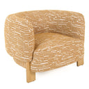 Optima - Mid-Century Modern Orange Fabric Accent Chair