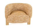 Optima - Mid-Century Modern Orange Fabric Accent Chair