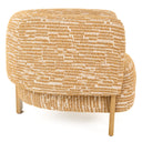 Optima - Mid-Century Modern Orange Fabric Accent Chair