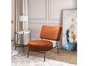 Sami - Modern Orange Velvet Accent Chair