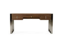 Orcutt - Modern Walnut & Stainless Steel Desk