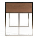 Orcutt - Modern Walnut & Stainless Steel Desk