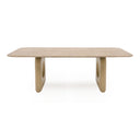 Osaka - Modern Faux Marble + Natural Ash Dining Table