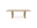 Osaka - Modern Faux Marble + Natural Ash Dining Table