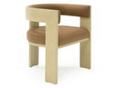 Osaka - Modern Natural Ash + Rust Fabric Dining Chair