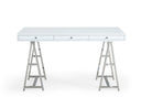 Ostrow - White + Stainless Steel Desk